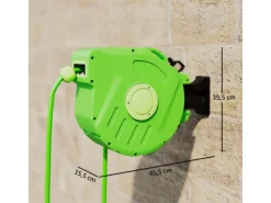 Schlauchtrommel 15+1,5m Automatik Schwenkbar Druckluft Kunststoff*Outsunny Outlet