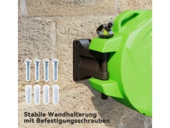 Schlauchtrommel 15+1,5m Automatik Schwenkbar Druckluft Kunststoff*Outsunny Outlet