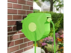 Schlauchtrommel 15+1,5m Automatik Schwenkbar Druckluft Kunststoff*Outsunny Outlet