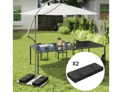 Outsunny Pool Abdeckung|Trampoline|Sonnenschirmständer Weight Bag Oxfordstoff Schwarz 76L x 30B x 11H cm