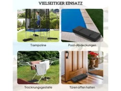Outsunny Pool Abdeckung|Trampoline|Sonnenschirmständer Weight Bag Oxfordstoff Schwarz 76L x 30B x 11H cm