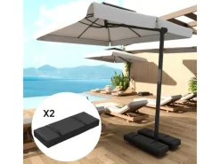 Outsunny Pool Abdeckung|Trampoline|Sonnenschirmständer Weight Bag Oxfordstoff Schwarz 76L x 30B x 11H cm