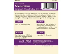 Speisemöhre Spät & Lang Lange Rote Stumpfe Ohne Herz 2 Saatgut*Pabst Keimkraft Hot