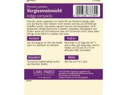 Vergißmeinnicht Indigo Compacto Saatgut*Pabst Keimkraft Outlet