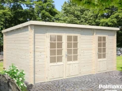 Kinder Palmako Kinder-Gartengeräte|Ella Holz-Gartenhaus Natur Pultdach Unbehandelt 470 cm x 300 cm