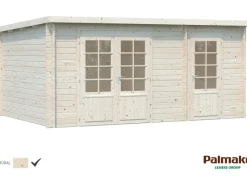 Kinder Palmako Kinder-Gartengeräte|Ella Holz-Gartenhaus Natur Pultdach Unbehandelt 470 cm x 300 cm