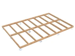 Palmako Pavillons|Fundamentrahmen inkl. LogFoot 450 x 300 cm Tauchgrundiert Hellbraun