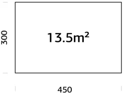 Palmako Pavillons|Fundamentrahmen inkl. LogFoot 450 x 300 cm Tauchgrundiert Hellbraun