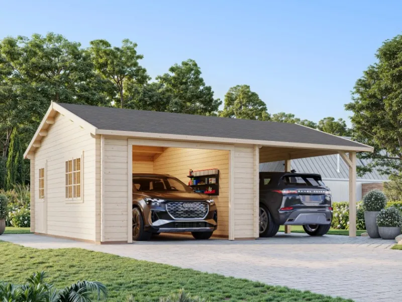 Palmako Gartenlauben|Garage Roger ohne Tor 653 x 550 cm FSC®