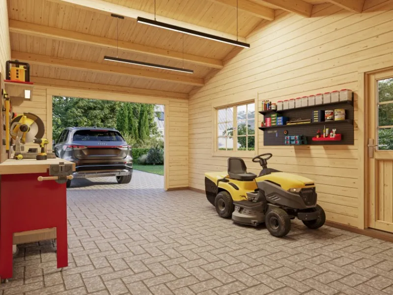 Palmako Gartenlauben|Garage Roger ohne Tor 653 x 550 cm FSC®