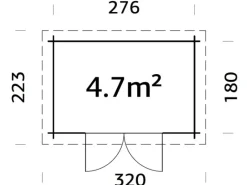 Kinder Palmako Kinder-Gartengeräte|Gartenhaus Alice Braun Kesseldruckimprägniert 276 cm x 180 cm FSC®
