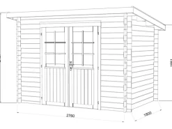 Kinder Palmako Kinder-Gartengeräte|Gartenhaus Alice Braun Kesseldruckimprägniert 276 cm x 180 cm FSC®