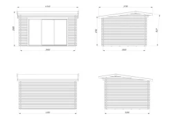 Kinder Palmako Kinder-Gartengeräte|Gartenhaus Ines Slide Tauchgrundiert 390 cm x 300 cm