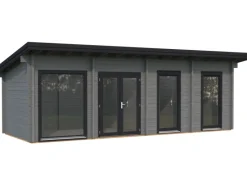 Holz-Gartenhaus Heidi 22,5 m² Natur / Unbehandelt*Palmako New