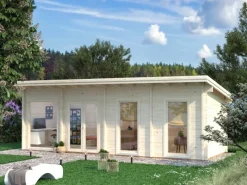 Holz-Gartenhaus Heidi 22,5 m² Natur / Unbehandelt*Palmako New