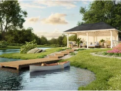 Holz-Pavillon Bianca 16,6 m² Set 2*Palmako