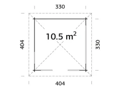 Palmako Pavillons|Holz-Pavillon Julie Natur unbehandelt 330 cm x 330 cm inkl. Fußboden