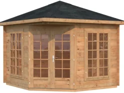 Palmako Gartenlauben|Holz-Pavillon Melanie Braun 280 cm x 280 cm inkl.Fußboden