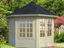 Palmako Gartenlauben|Holz-Pavillon Veronica 4 Natur unbehandelt 337 cm x 337 cm