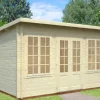 Lisa Holz-Gartenhaus Natur Pultdach Unbehandelt 400 cm x 300 cm*Palmako