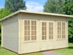Lisa Holz-Gartenhaus Natur Pultdach Unbehandelt 400 cm x 300 cm*Palmako