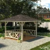 Pavillon Betty 300 x 300 cm Lackiert Weiß FSC®*Palmako Hot