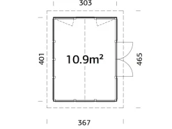Pavillon Isabella 401 x 303 cm FSC®*Palmako Hot