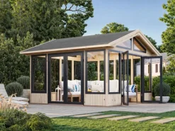 Palmako Gartenlauben|Pavillon Isabella 401 x 401 cm Tauchgrundiert FSC®