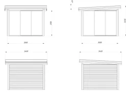 Pavillon Lenna Set 401 Slide belassen 300 cm x 300 cm FSC®*Palmako Discount