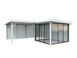 Pavillon Lenna Set 411 Slide 588 x 588 cm Lackiert Weiß FSC®*Palmako Outlet