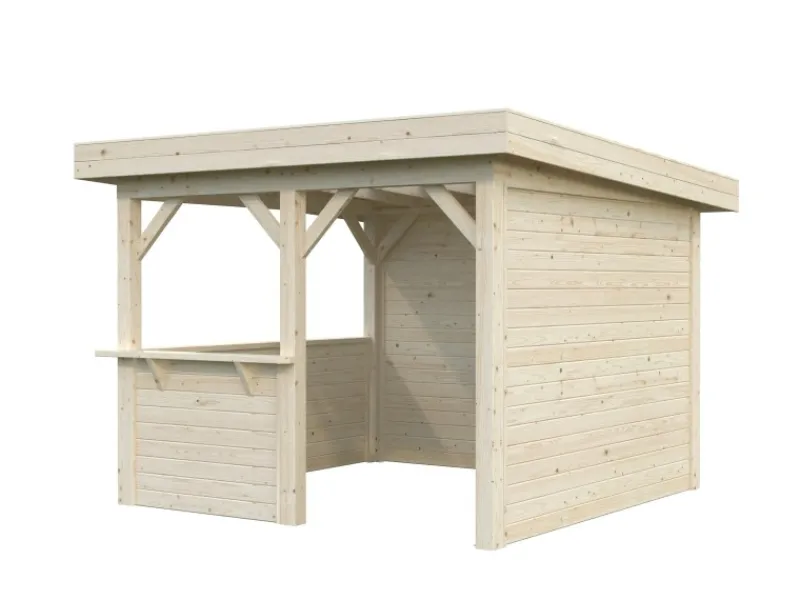 Palmako Outdoor Whirlpools|Pavillon Lenna Set 303 belassen 300 cm x 300 cm FSC®