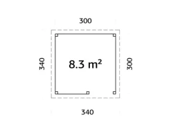 Palmako Outdoor Whirlpools|Pavillon Lenna Set 303 belassen 300 cm x 300 cm FSC®