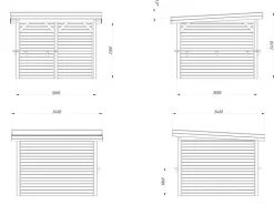 Palmako Outdoor Whirlpools|Pavillon Lenna Set 303 belassen 300 cm x 300 cm FSC®