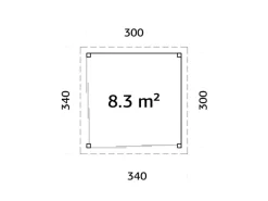 Palmako Pavillons|Pavillon Lenna Set 401 Slide 300 x 300 cm Lackiert Weiß FSC®