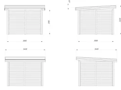 Pavillon Lenna Set 302 Tauchgrundiert 300 cm x 300 cm FSC®*Palmako Online