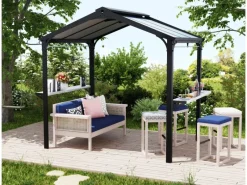 Palram - Canopia Pavillons|Bbq Gazebo Garden Austin 249 cm x 284 cm x 180 cm Schwarz