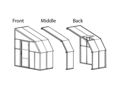 Palram - Canopia Outdoor Whirlpools|Gewächshaus Weiß 14,6 m² inkl. Fundamentrahmen