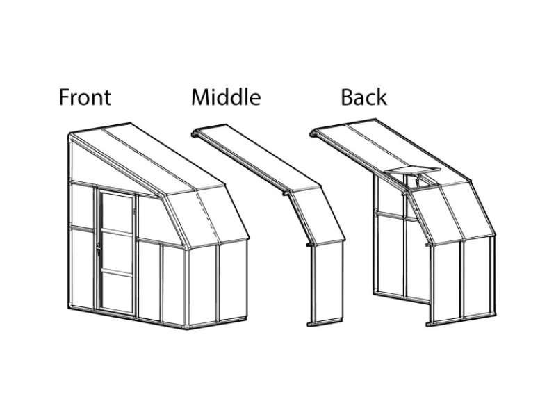 Palram - Canopia Outdoor Whirlpools|Gewächshaus Weiß 9 m² inkl. Fundamentrahmen