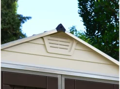 Palram - Canopia Kaminholzregale|Kunststoff-Gerätehaus Skylight 1.9 x 3.8 Beige-Braun 6,3 m²