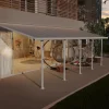 Palram - Canopia Outdoor Whirlpools|Terrassenüberdachung Feria Weiß 3x8.51