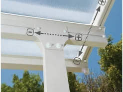 Palram - Canopia Outdoor Whirlpools|Terrassenüberdachung Feria Weiß 3x8.51