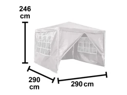 Pavillon Tavares 290 cm x 290 cm x 246 cm Weiß*