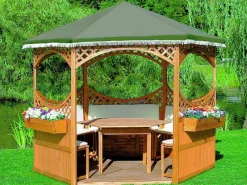 Promadino Pavillons|PE-Dachfolie für Pavillon Palma Grün