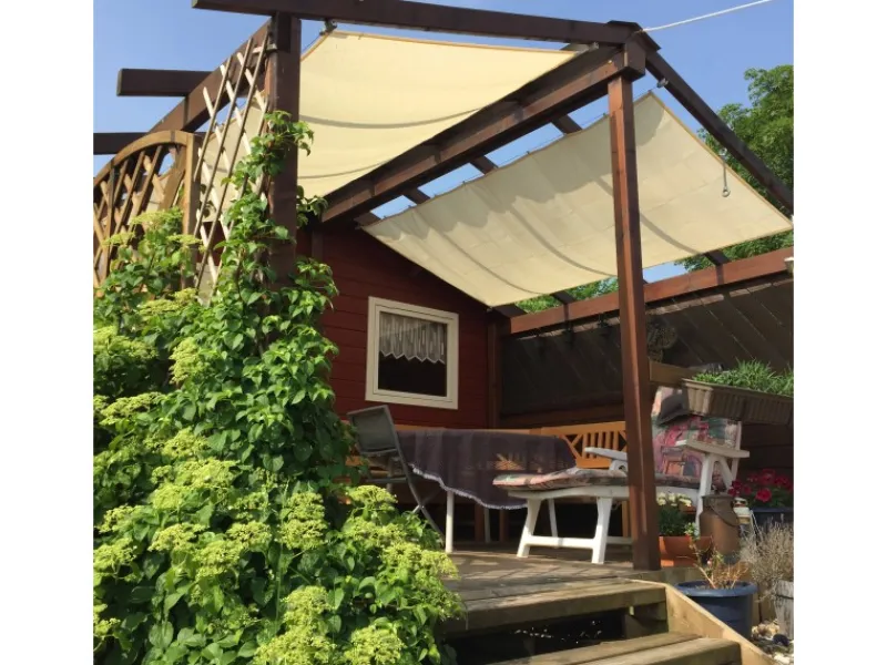 Peddy Shield Sonnensegel|Bausatz Pergola inkl. Sonnensegel 420 cm x 140 cm