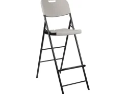 Barhocker mit Rückenlehne Kunststoff klappbar*Perel Clearance