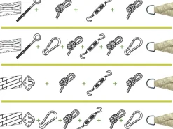 Perel Zubehör Für Sonnenschutz|Montagekit für Sonnensegel