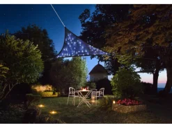 Sonnensegel mit LED-Beleuchtung Dreieckig 3,6 m x 3,6 m x 3,6 m*Perel Online