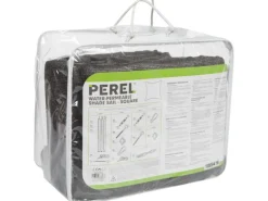 Sonnensegel quadratisch wasserdurchlässig 5 x 5 m Dunkelgrau*Perel Hot