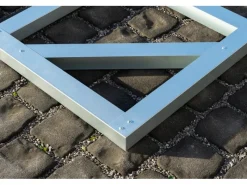 Pergart Gartenlauben|Bodenfundament Frankfurt II 1112 Alu 309 cm x 352 cm x 2,6 cm