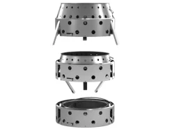 Petromax Holzkohlegrills|Atago rostfreier Stahl Silber Höhe 28 cm